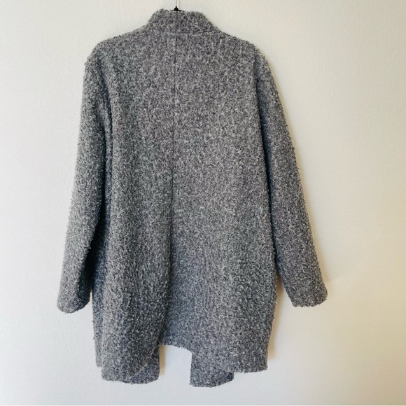 Worthington woman’s down coat size XXL gray one button long warm sheep texture - Picture 10 of 10